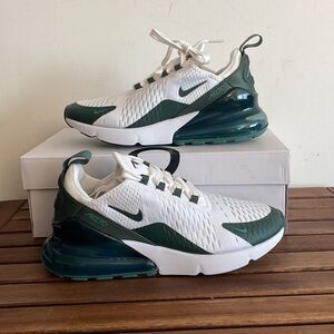 Nike Air Max 270 White/Vintage Green USA Women Size 8/UK 5.5/EU 39(HQ3421-100)